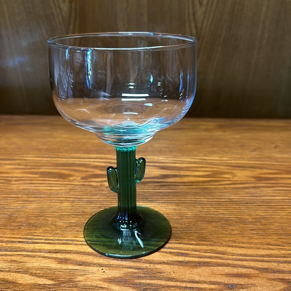 Vintage Cactus Margarita Glasses Set Of Two